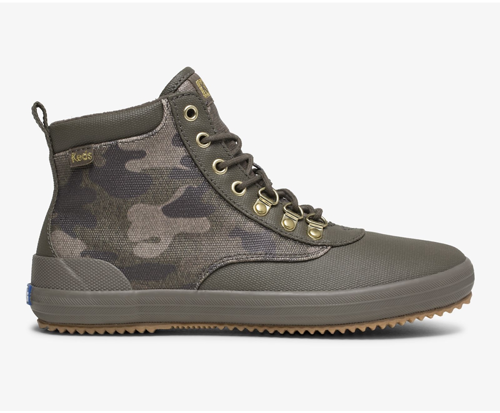 Botas Keds Mujer Verde Oliva - Scout Ii Water-Resistant Camo Lona W/ Thinsulate™ - 1395-LODQI